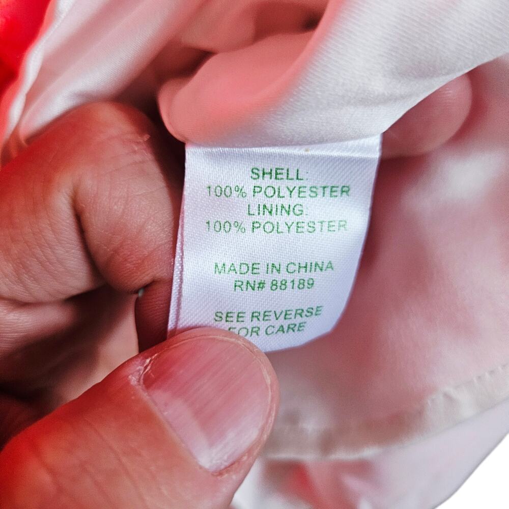 Lilly Pulitzer Size 4 Strapless Mini Dress Coral Red Embroidered Pinwheel Floral - Picture 5 of 5